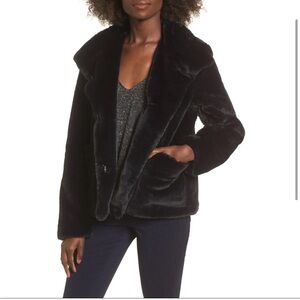 Leith Fur-Fect Faux Fur Jacket, Size S